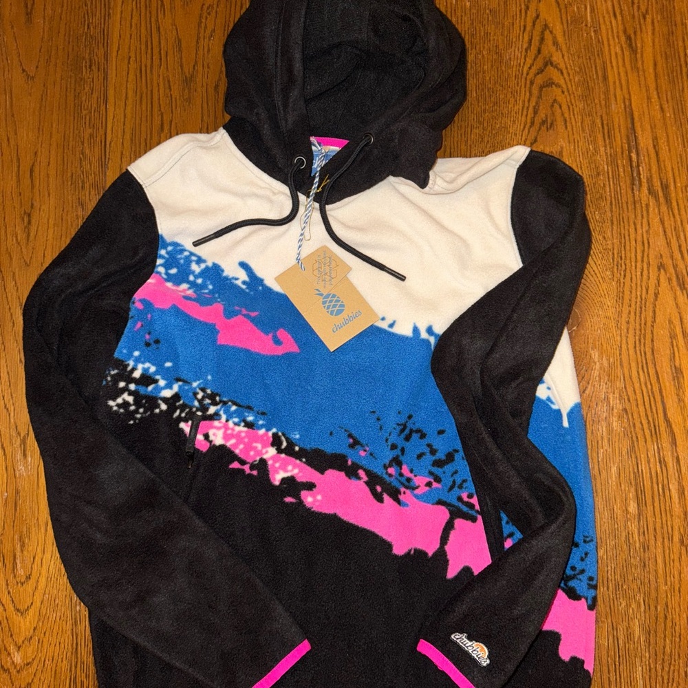 Chubbies Black, Blue, and Pink Hoodie